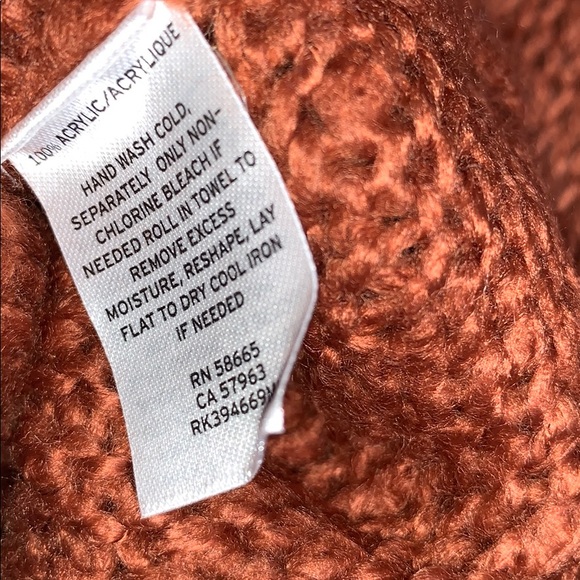 NWTs ABOUND Chunky Rust Mock Neck Knit Sweater - Picture 8 of 9